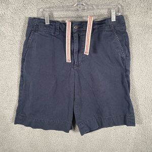 Polo Ralph Lauren Chino Shorts Mens Size 32 Blue 10" Inseam Drawstring